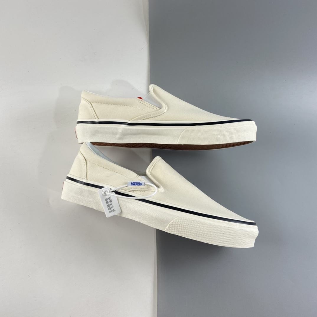 P140  VANS Slip on 范斯安娜海姆经典一脚蹬男女纯色低帮休闲板鞋帆布鞋 VN0A3JEXQWP