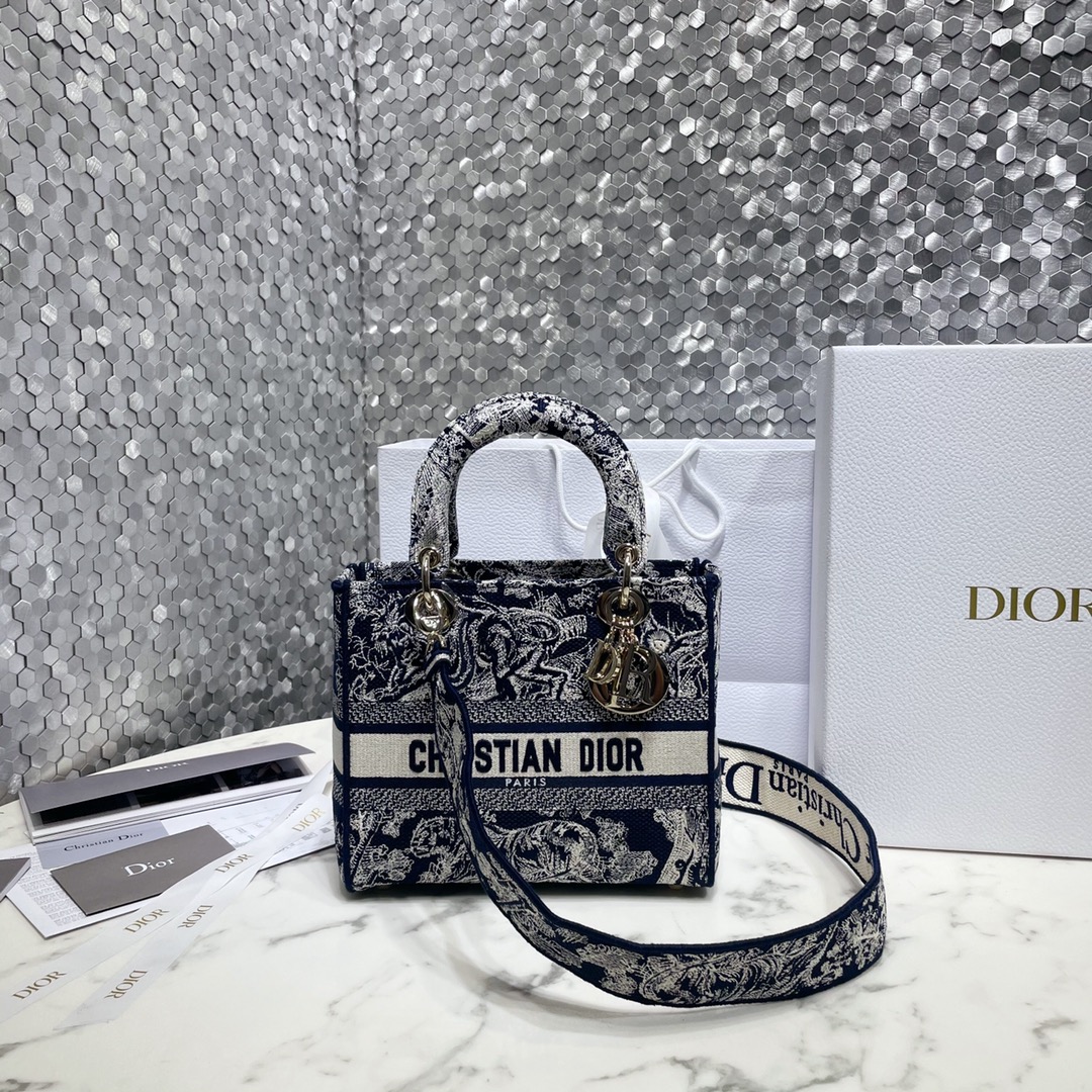 Dior Bags Handbags Gold Embroidery Lady