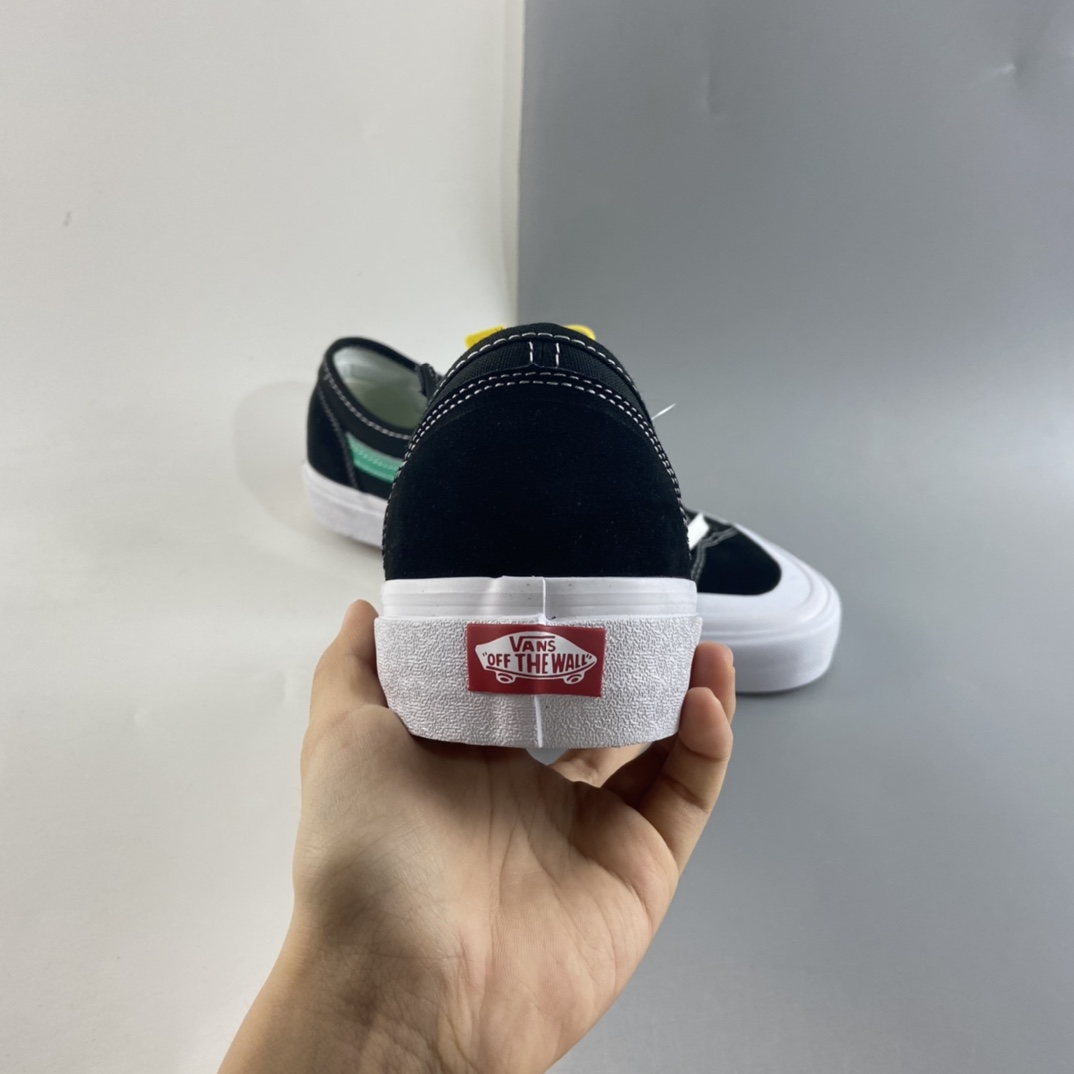 P150  Vans Style 36 Cecon SF 官方新款鞋边半月牙鞋头经典包头杀人鲸 时尚百搭低帮男女鞋 黑色糠果绿 VN0AWM33FJ