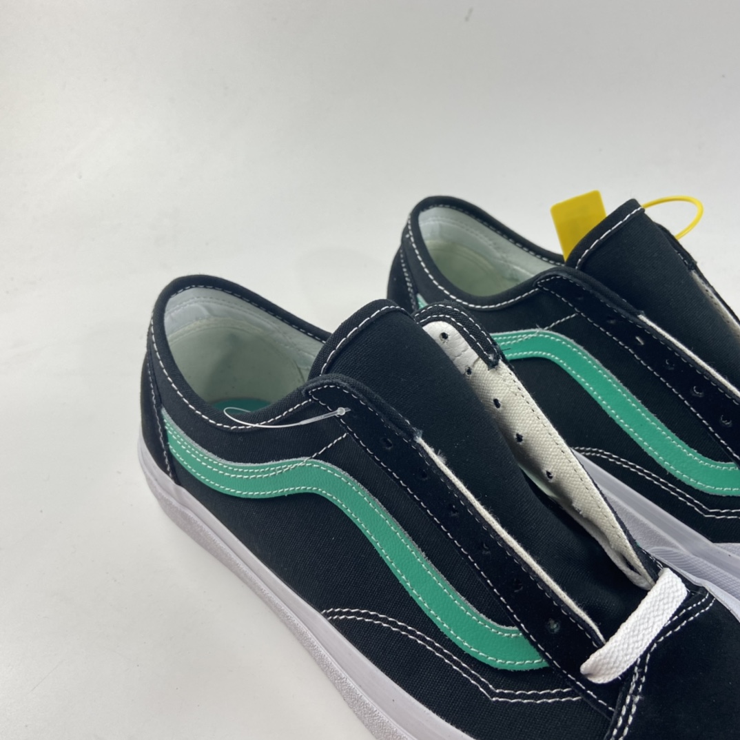 P150  Vans Style 36 Cecon SF 官方新款鞋边半月牙鞋头经典包头杀人鲸 时尚百搭低帮男女鞋 黑色糠果绿 VN0AWM33FJ