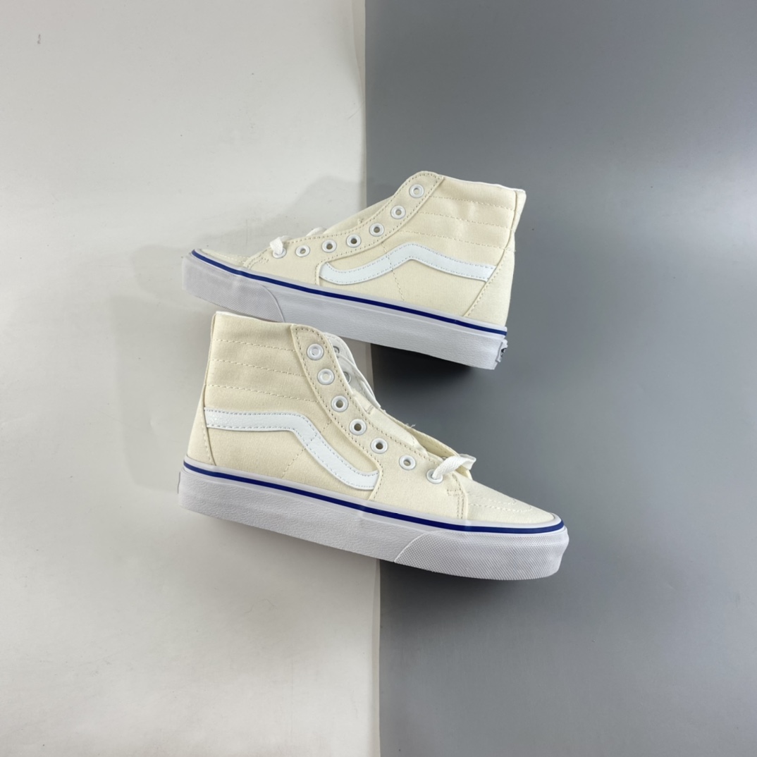 P160    VANS SK8-Hi 范斯男女款高帮运动休闲鞋帆布鞋颜色米白奶茶色VN0A3MVL42E