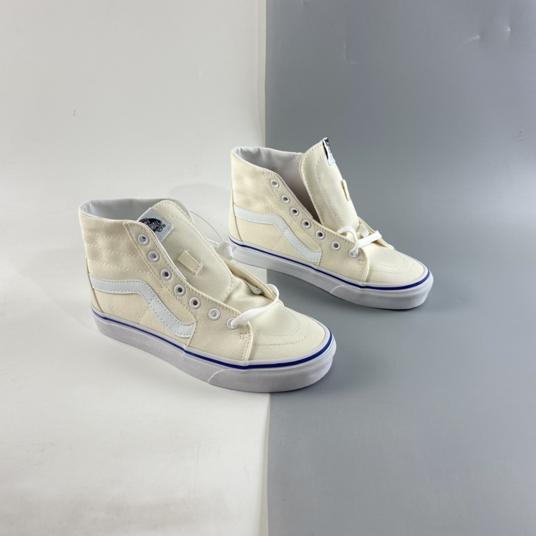 P160    VANS SK8-Hi 范斯男女款高帮运动休闲鞋帆布鞋颜色米白奶茶色VN0A3MVL42E