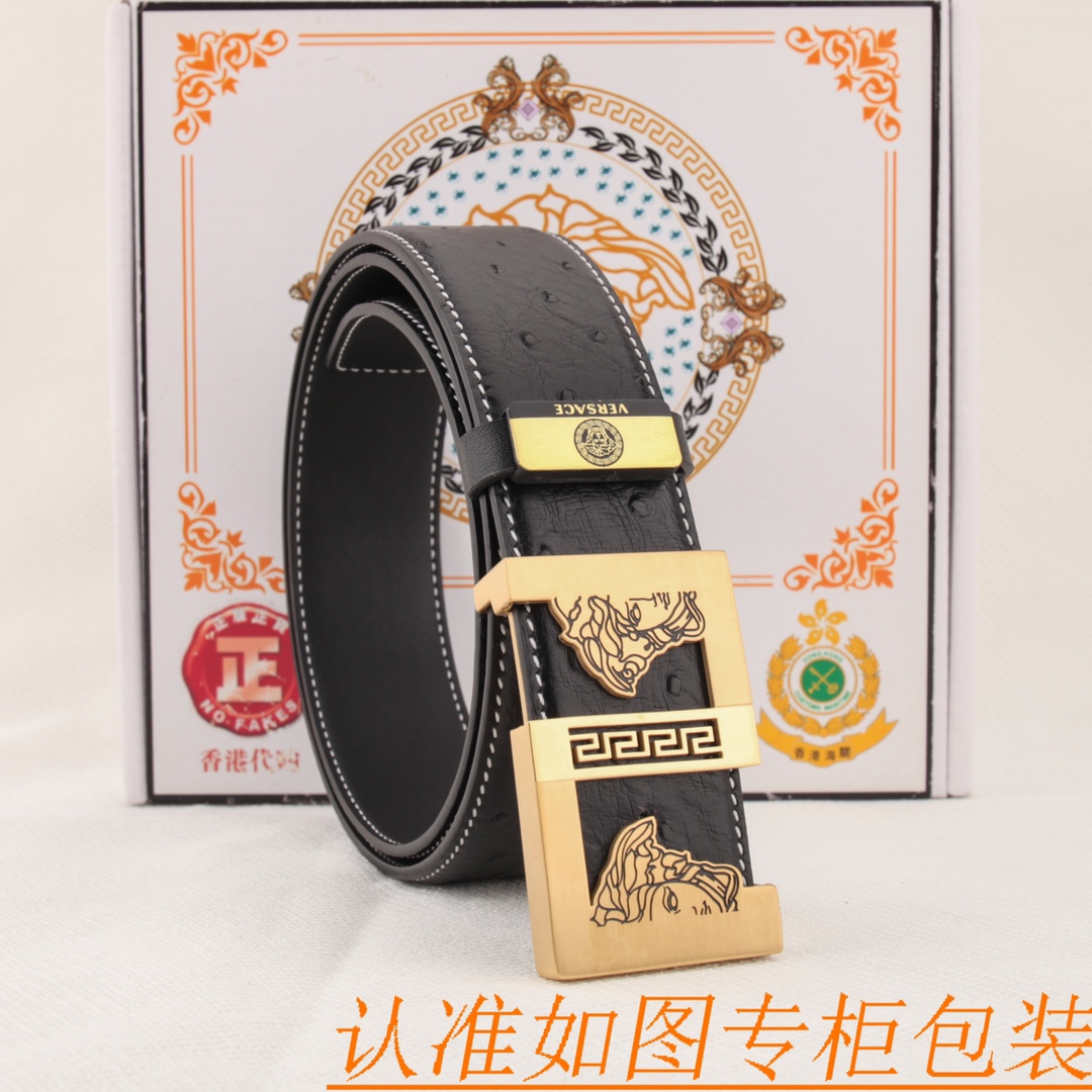 腰带皮带范思哲原单牛皮腰带男款皮带材