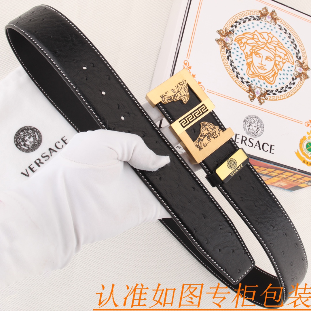 腰带皮带范思哲原单牛皮腰带男款皮带材
