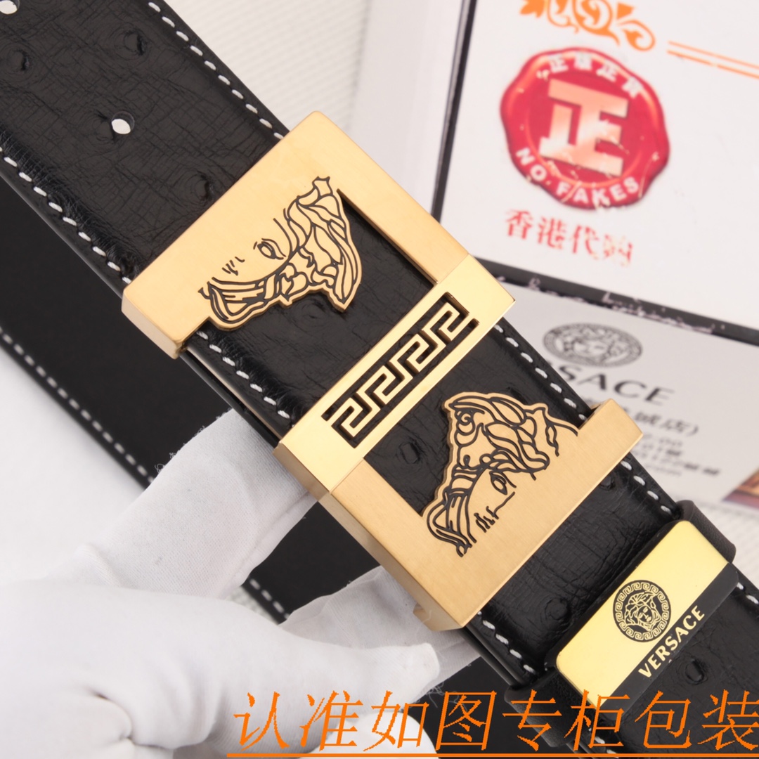 腰带皮带范思哲原单牛皮腰带男款皮带材