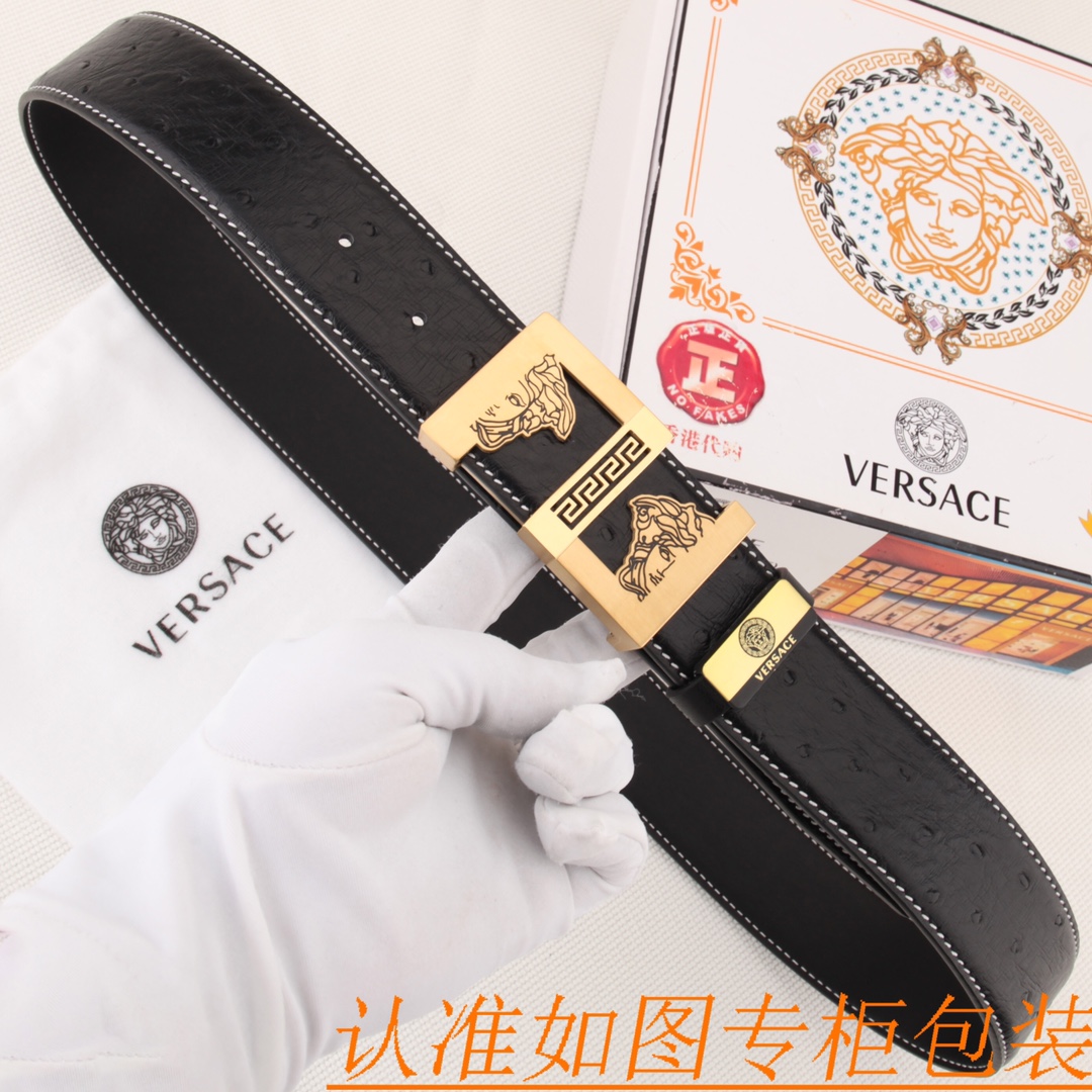 腰带皮带范思哲原单牛皮腰带男款皮带材