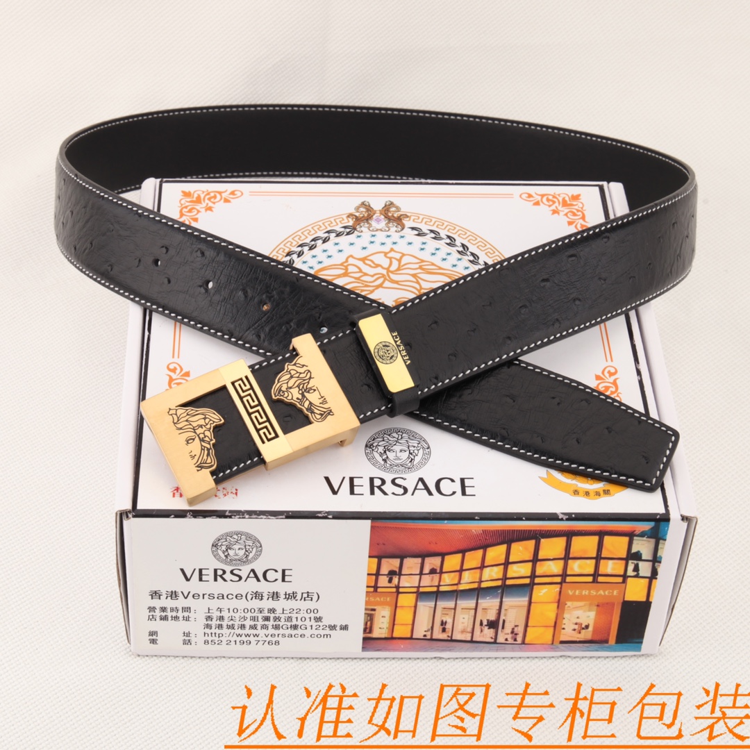 腰带皮带范思哲原单牛皮腰带男款皮带材