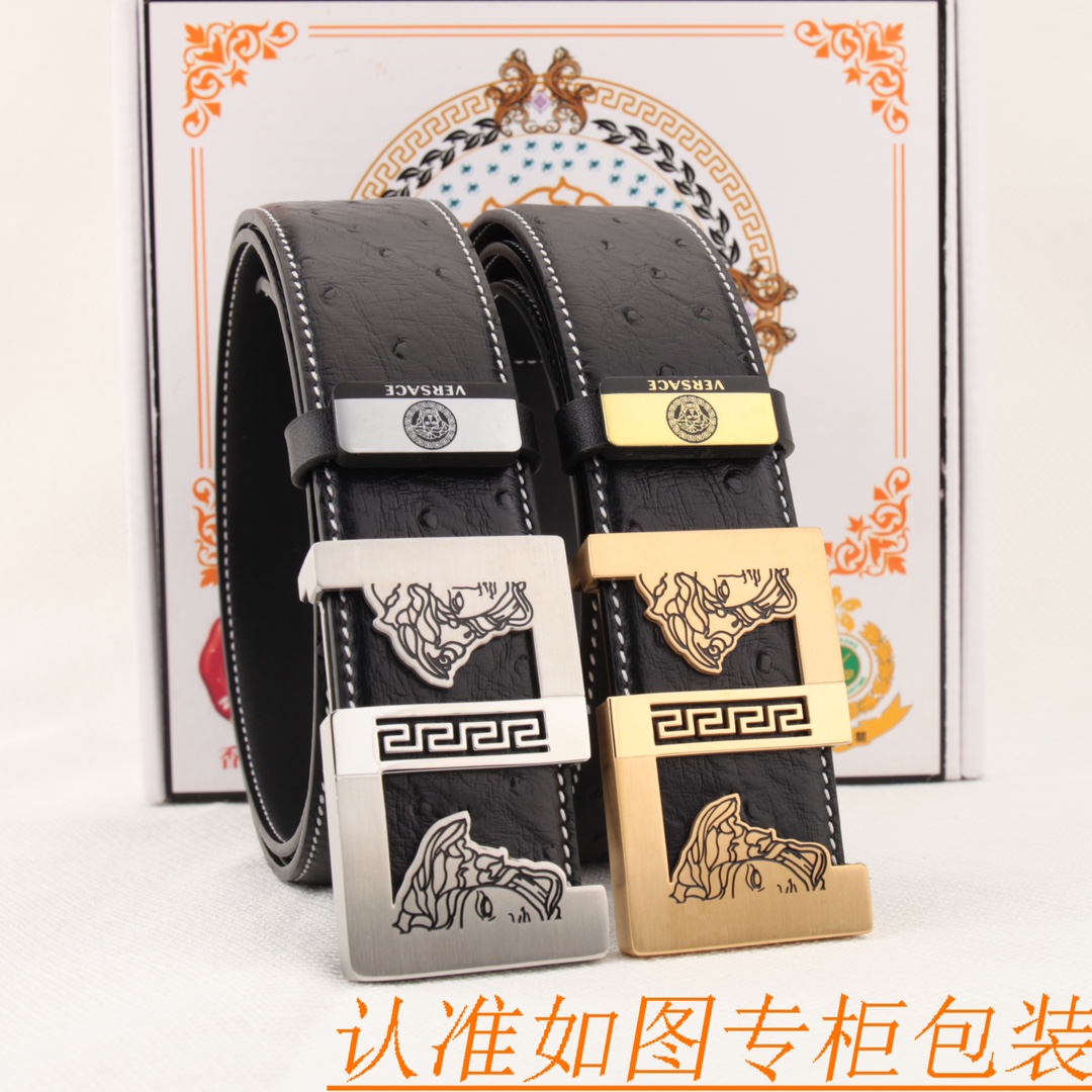 腰带皮带范思哲原单牛皮腰带男款皮带材