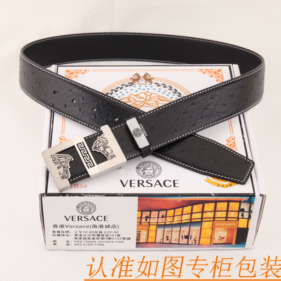 腰带皮带范思哲原单牛皮腰带男款皮带材