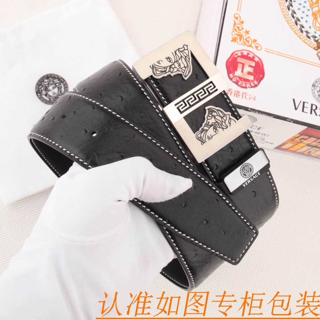 腰带皮带范思哲原单牛皮腰带男款皮带材
