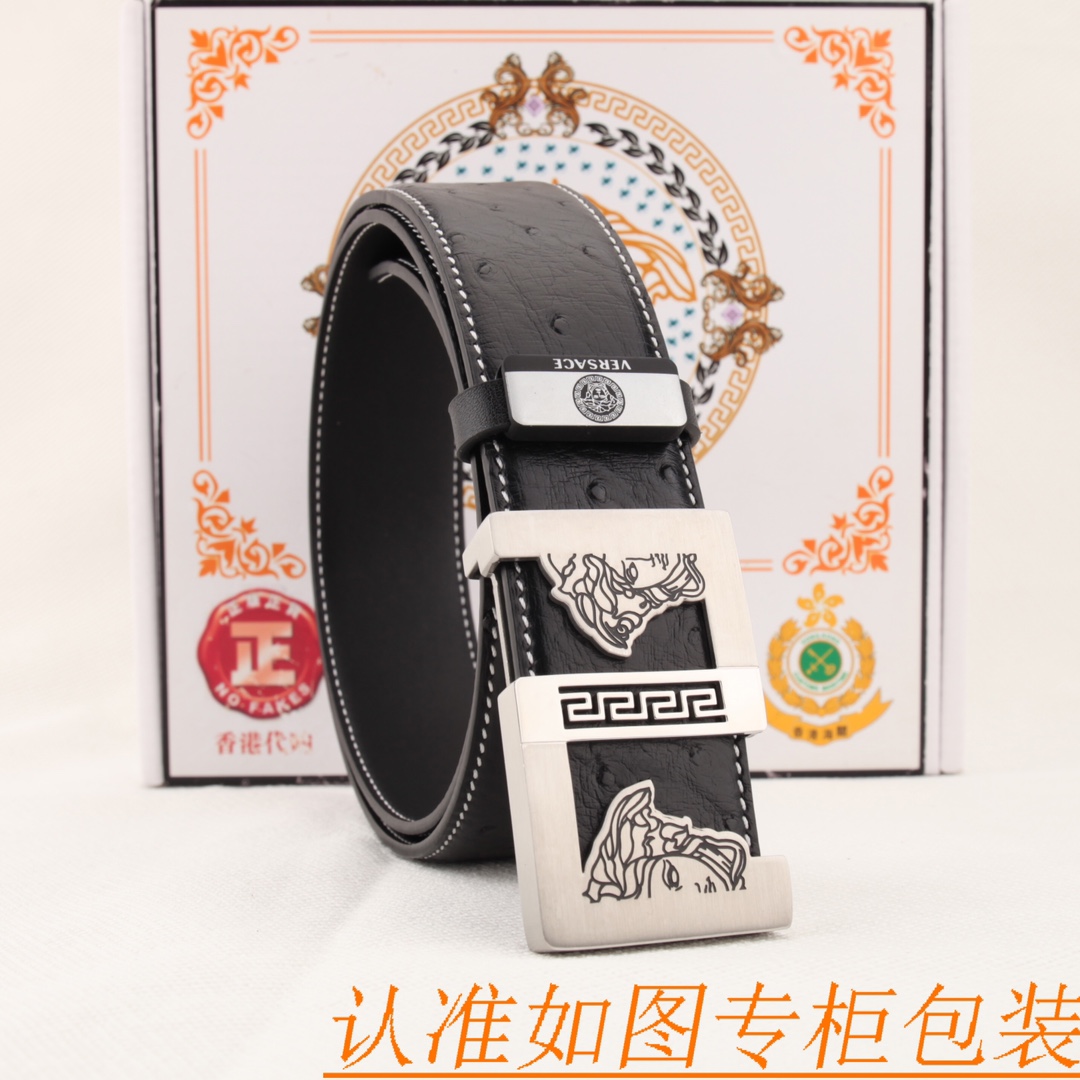 腰带皮带范思哲原单牛皮腰带男款皮带材