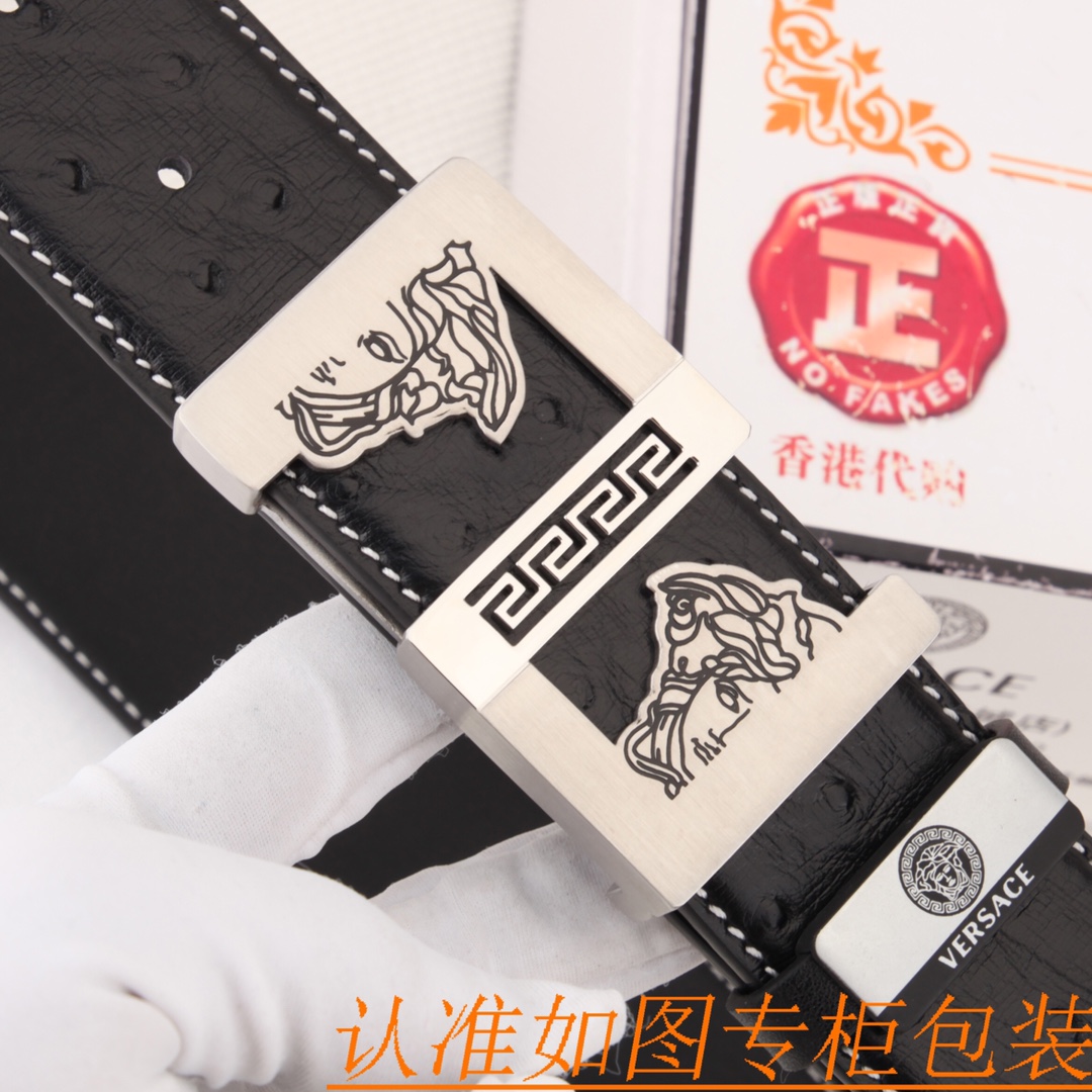 腰带皮带范思哲原单牛皮腰带男款皮带材