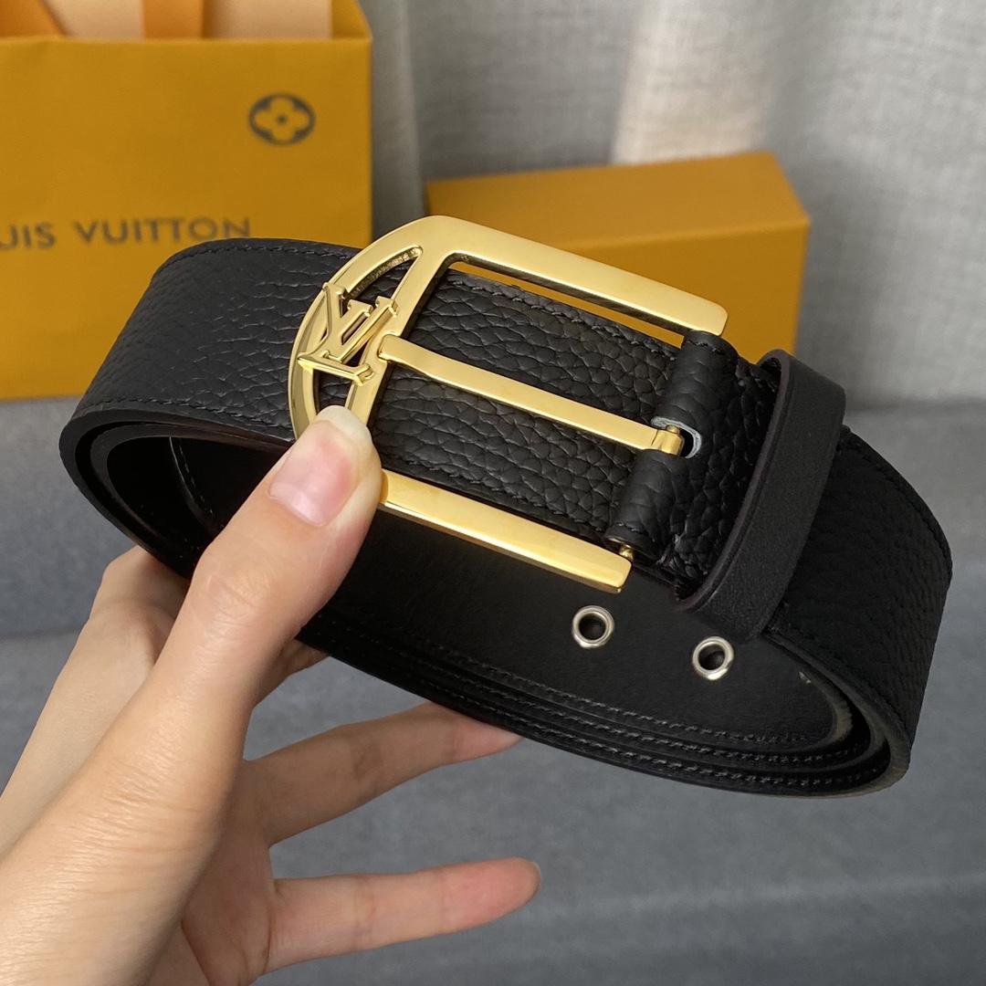 Louis Vuitton Belts Men Calfskin Cowhide