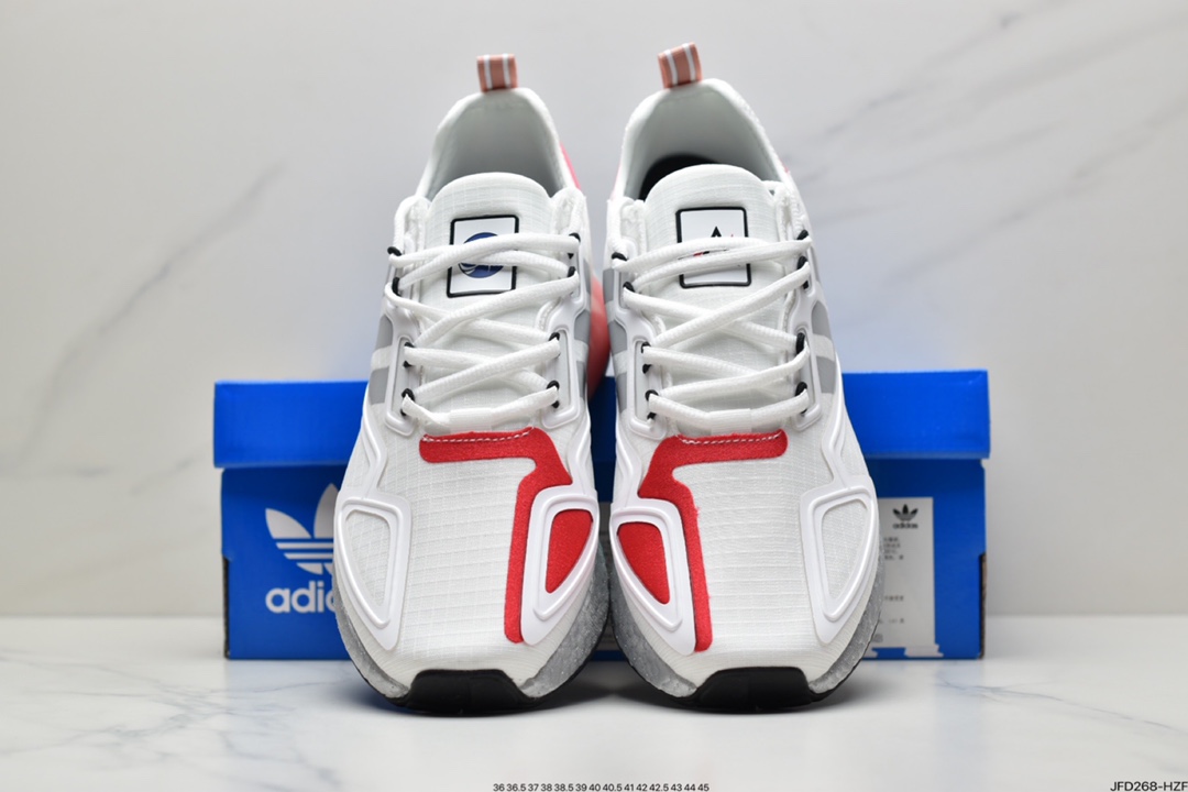 170  Adidas Originals ZX 2K Boost 全新爆米花缓震休闲运动跑鞋FX7054