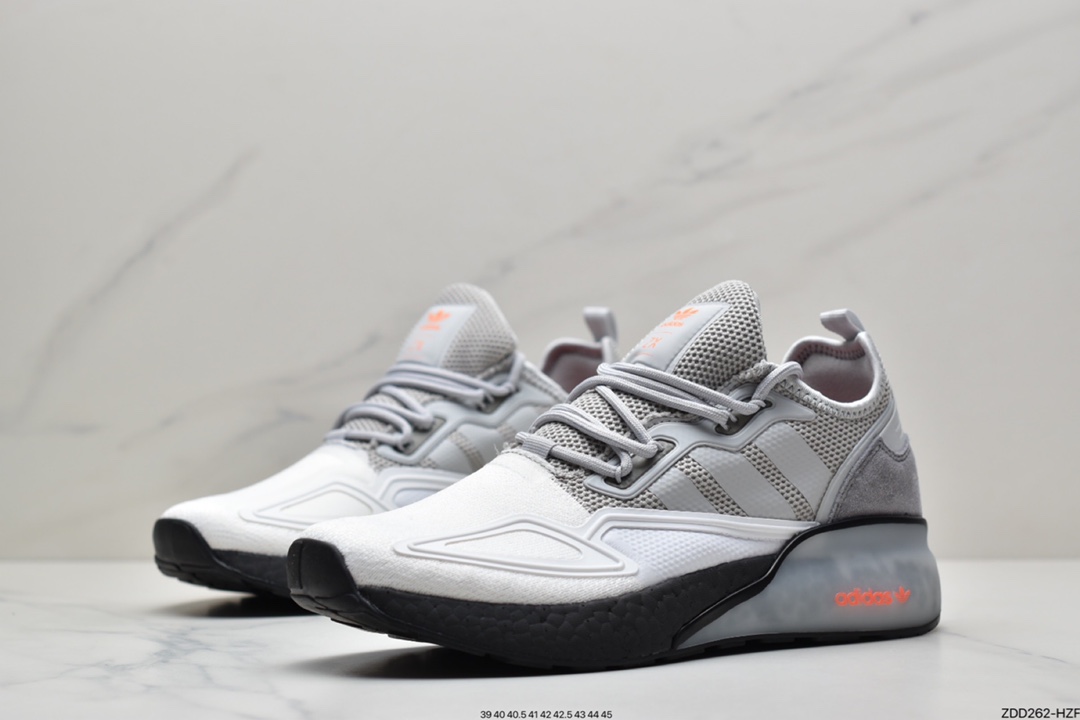 230 阿迪达斯Adidas Originals ZX 2K Boost 全新爆米花缓震休闲运动跑鞋 H67573