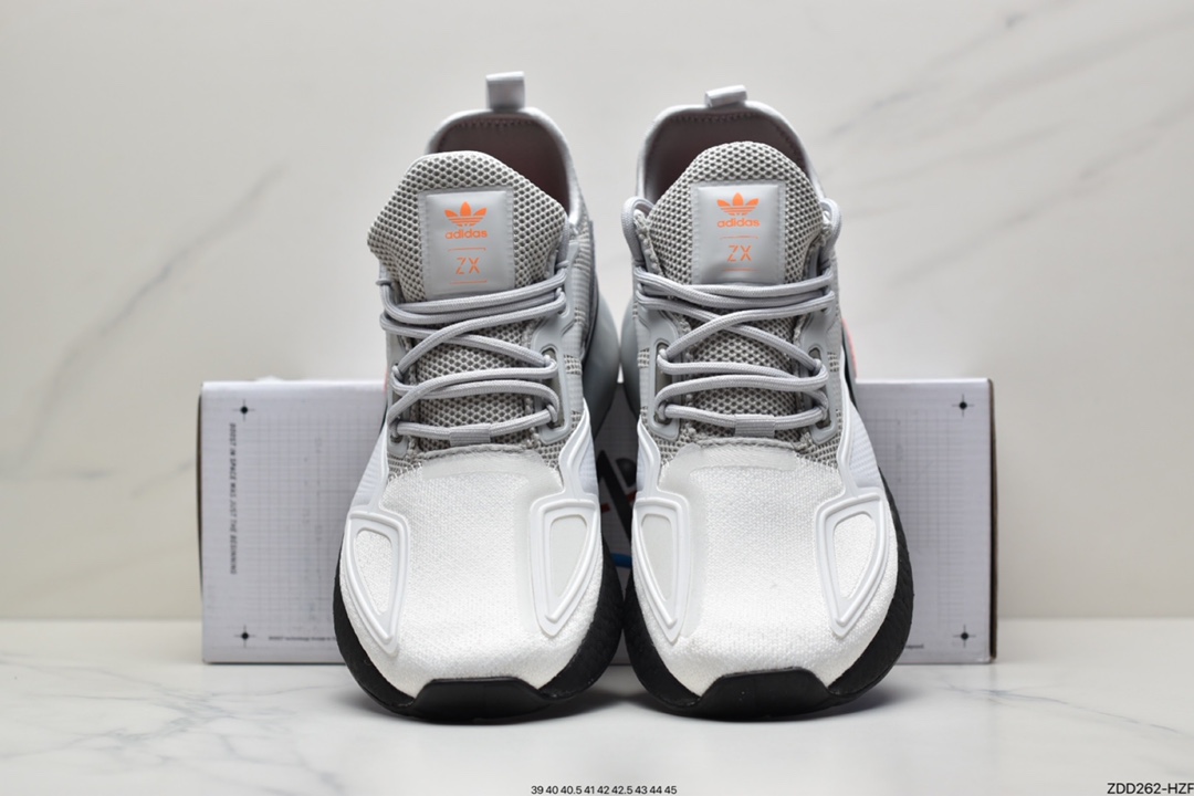 230 阿迪达斯Adidas Originals ZX 2K Boost 全新爆米花缓震休闲运动跑鞋 H67573