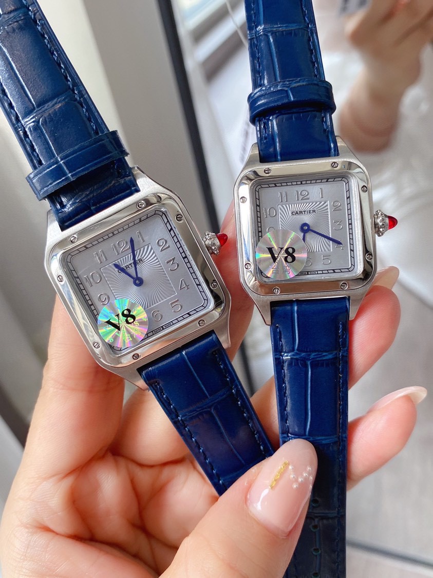 Cartier Sanctuary’s Fat Dumont Wristwatch: Quality Bar, Deep Waterproof, Swiss Quartz, Sapphire Crystal. - 图片 2
