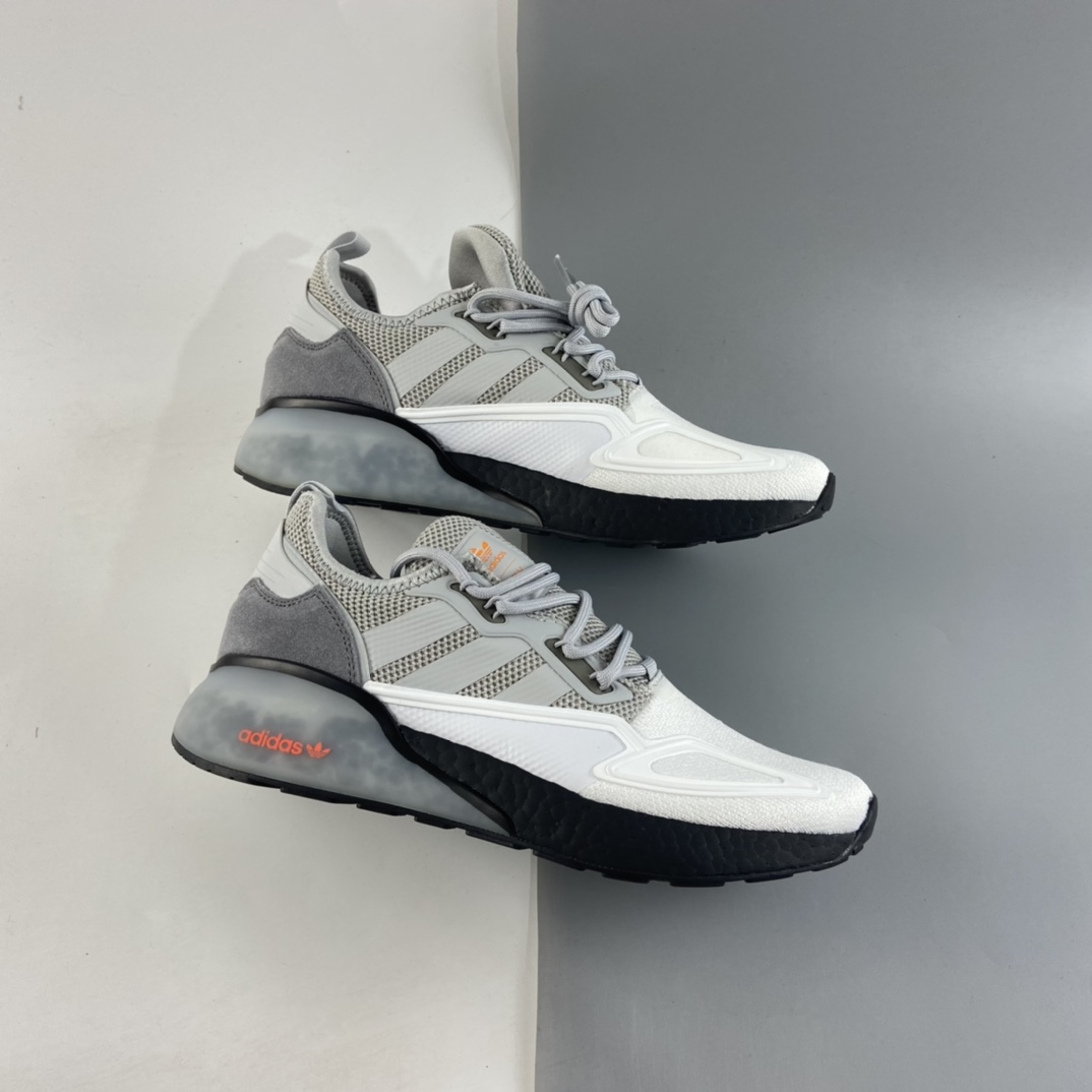 P220   Ad ZX 2K Boost 网纱针织呼吸面套脚休闲运动慢跑鞋 H67573