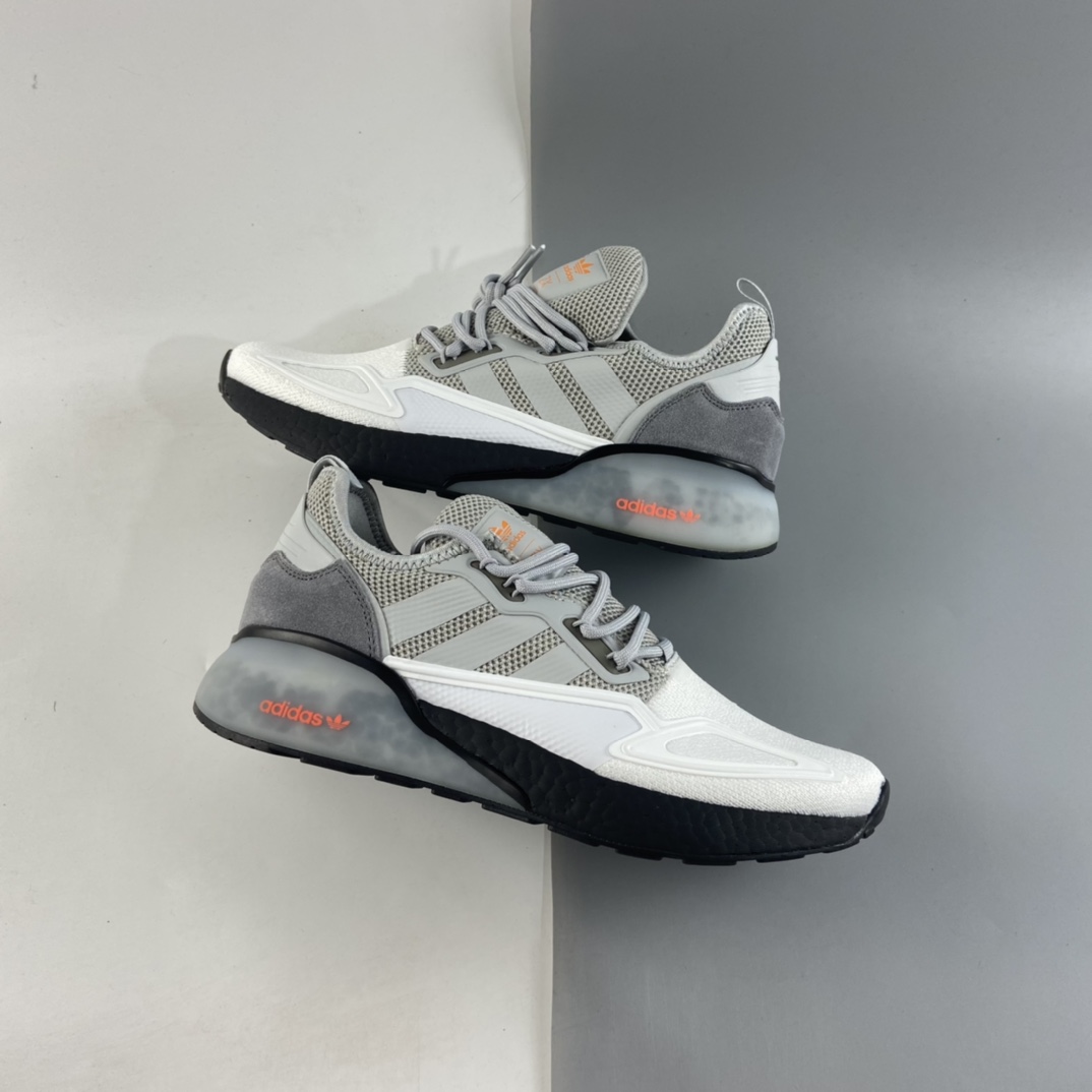 P220   Ad ZX 2K Boost 网纱针织呼吸面套脚休闲运动慢跑鞋 H67573