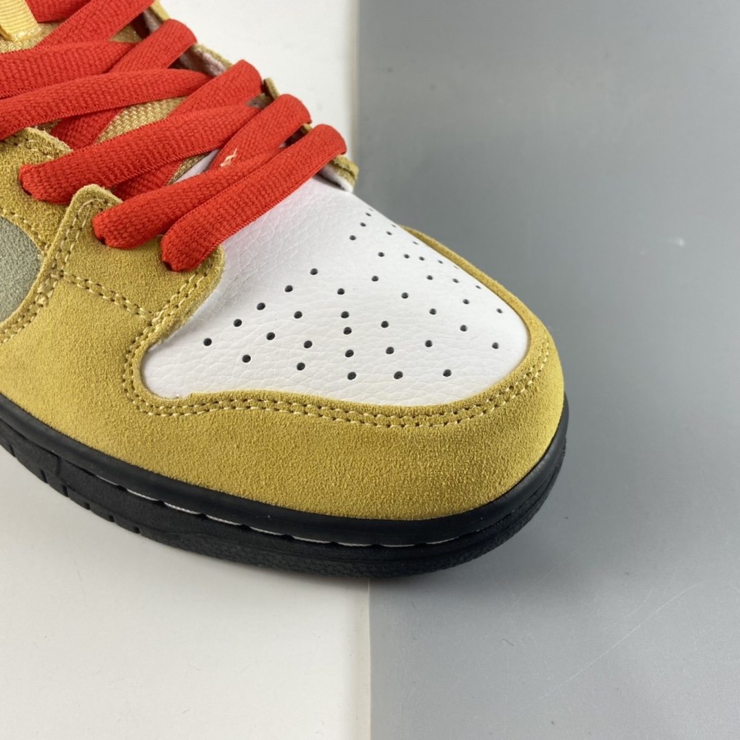 P450  Color Skates x Nike SB Dunk High 烤肉卷饼 黄棕红 CZ2205-700