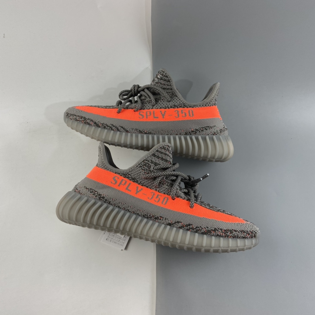 P200  联乘侃爷Kanye West x Ad Yeezy Boost 350 V2”Beluga/Reflectiv”百搭轻便爆米花中底休闲运动慢跑鞋“初代灰橙满天星”GW1229