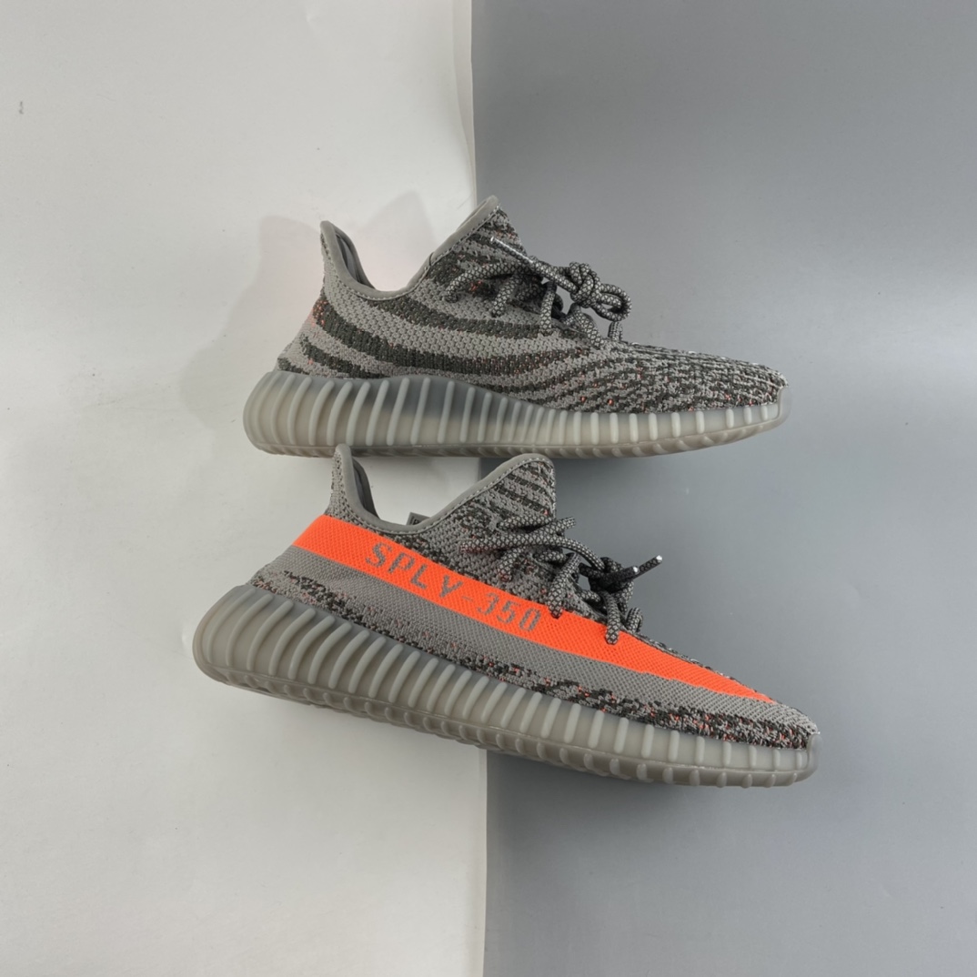 P200  联乘侃爷Kanye West x Ad Yeezy Boost 350 V2”Beluga/Reflectiv”百搭轻便爆米花中底休闲运动慢跑鞋“初代灰橙满天星”GW1229