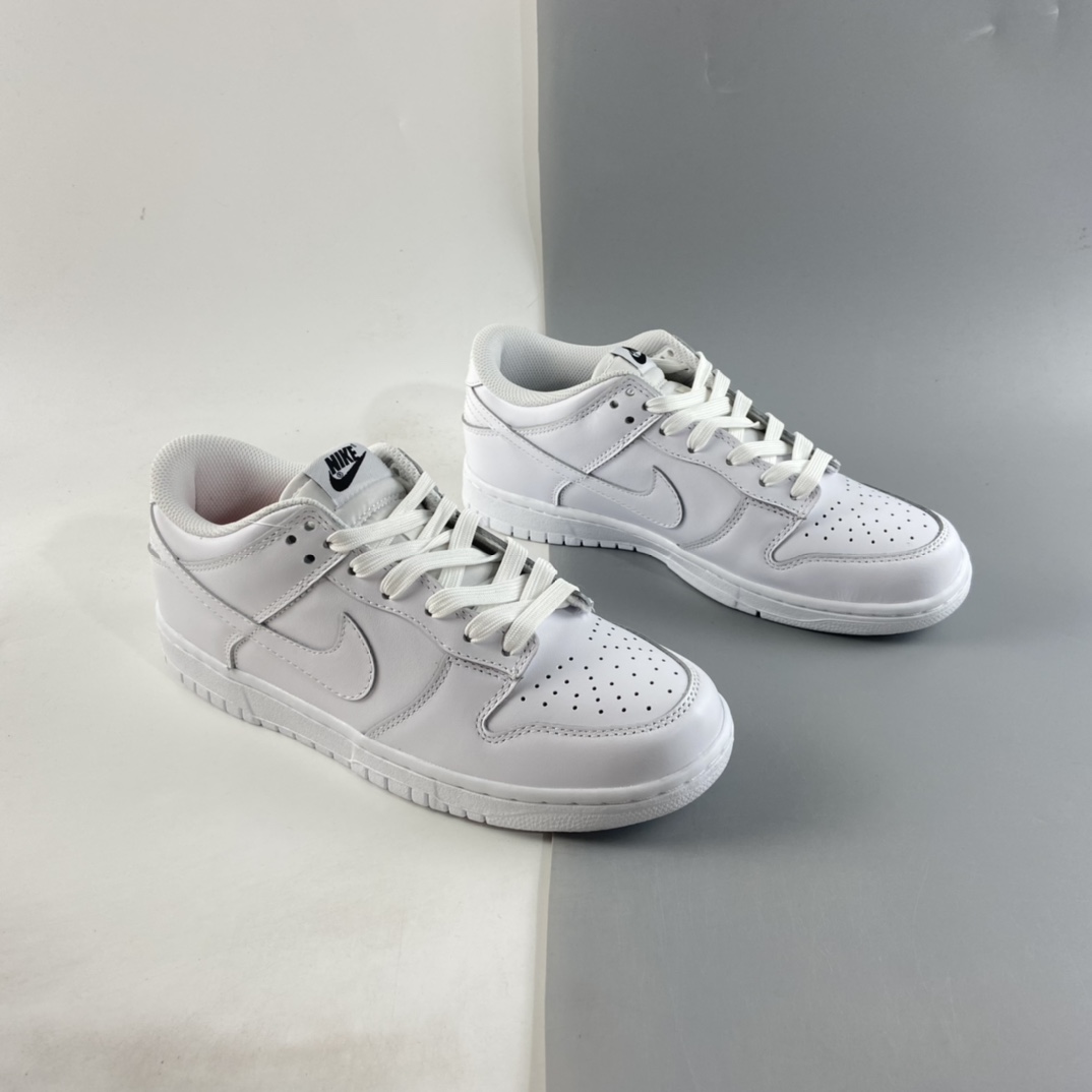 P300  Nike SB Dunk Low Prm 纯白配色SB扣碎篮板时尚休闲板鞋 DD1503-109