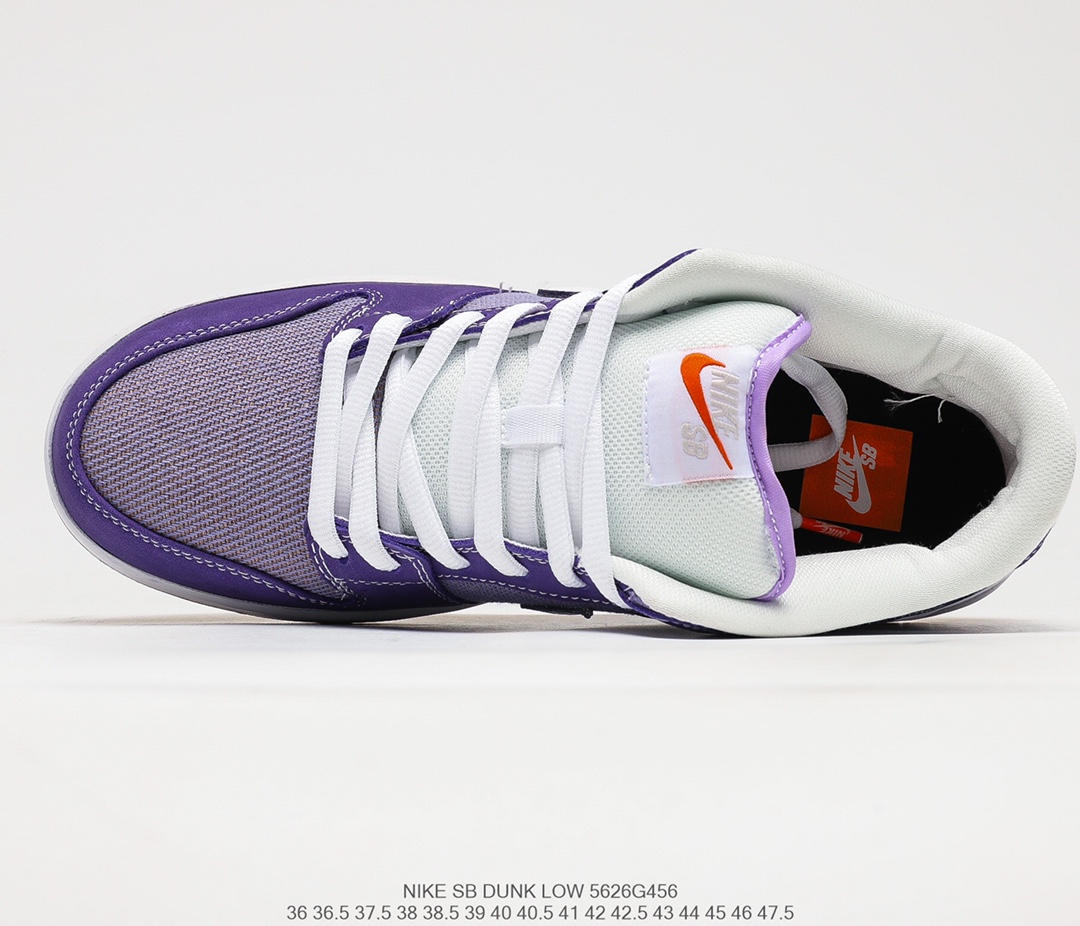 320 Nike SB Dunk Low PRO”Lavender White”扣篮系列低帮休闲运动滑板板鞋“薰衣草紫白橙标”DA9658-500