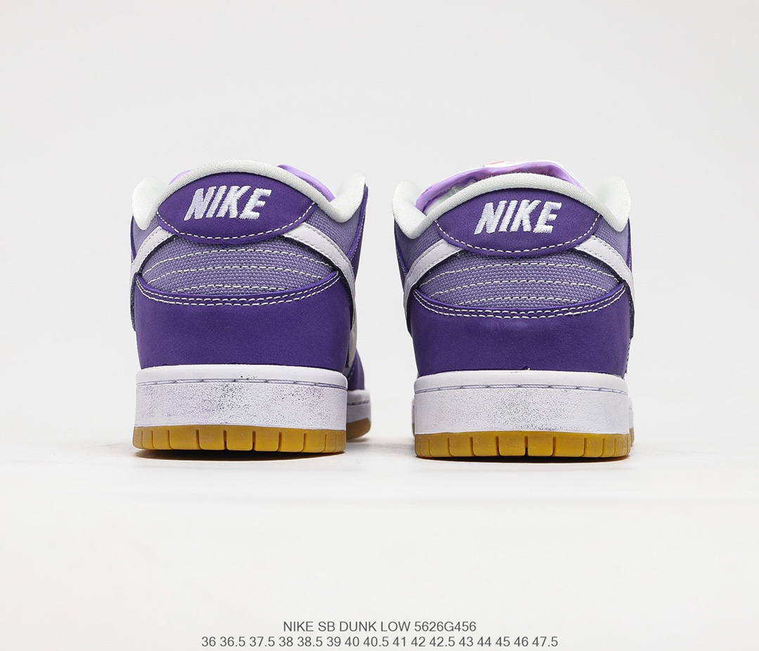 320 Nike SB Dunk Low PRO”Lavender White”扣篮系列低帮休闲运动滑板板鞋“薰衣草紫白橙标”DA9658-500