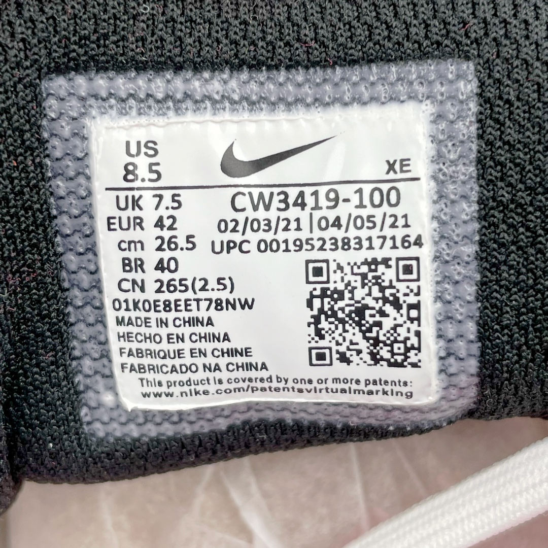 图片[9]-＃TG纯原 NK Air Zoom Winflo V8 登月网面透气专业跑步鞋 CW3419-100 原档案数据原厂网纱 正确高频花纹 前后掌内置Zoom Air气垫 原装MD大底 脚感完美还原 原盒原配 QC检验、钢印 俱全 原底科技 同步原版 脚感堪比Boost 实拍调校N版已经零色差零失真 百分百还原实物色彩所见即所得 不存在货不对板色差等低级问题 选购参考实物拍摄 不混卖不参货 只用心做好货严格选品 承诺混一赔十 尺码：36 36.5 37.5 38 38.5 39 40 40.5 41 42 42.5 43 44 44.5 45-选品中心