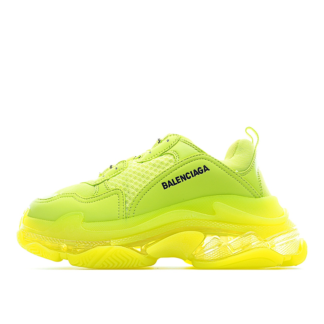 ok纯原公司级原盒Balenciaga  Triple S 巴黎世家气垫底复古气垫跑鞋 原鞋购入 可直观对比正品材料：原厂数据打造私模原档案开发 气垫TPU组合软底 釆购原厂进口头层皮 进口机电绣正确字体 侧边TPU透气孔匹配原版 “Balenciaga ”大底LOGO立体感十足配套布袋、鞋带、合格证齐全