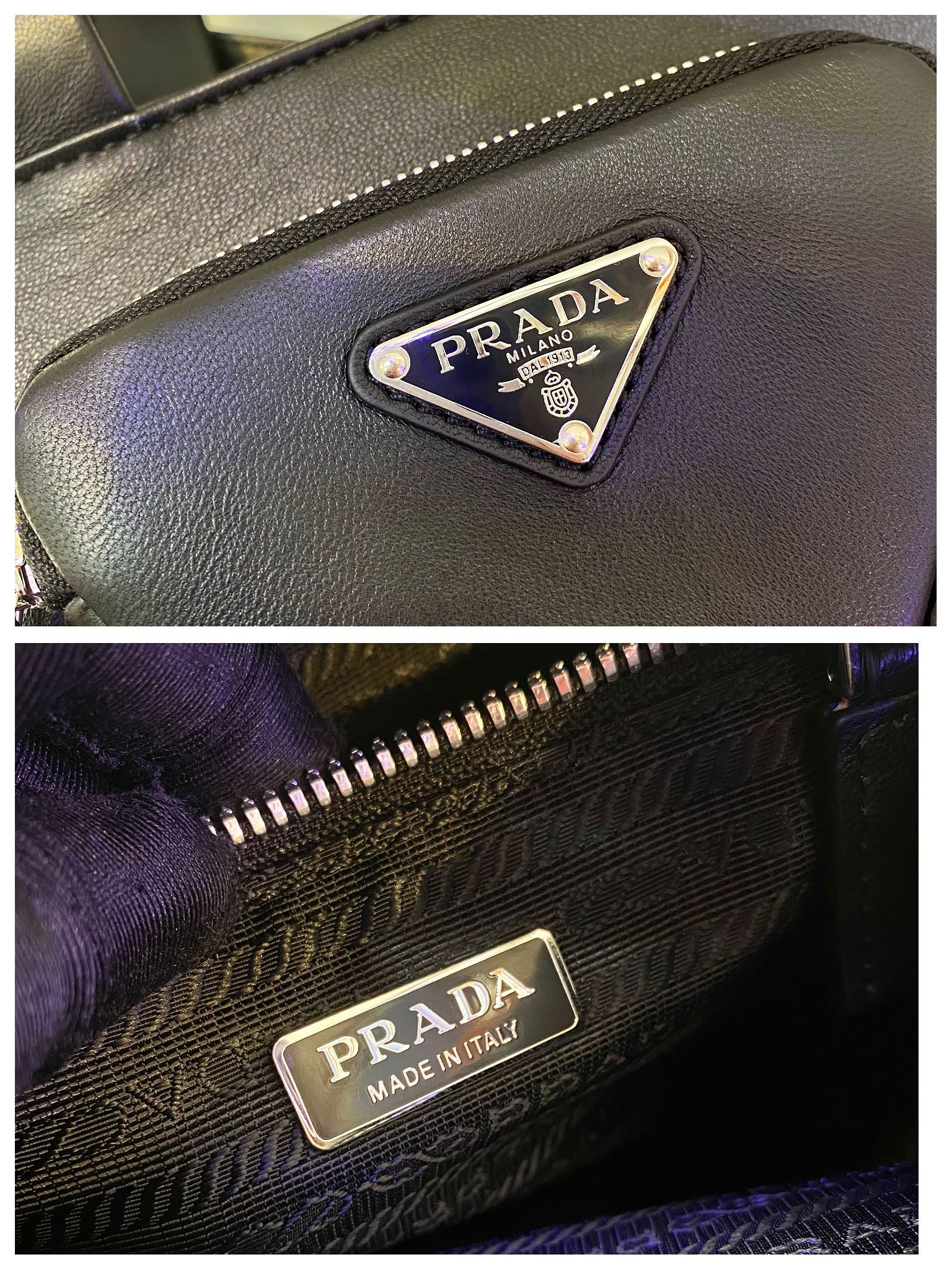 PRADA普拉达进口小羊皮女士托特包1BG418