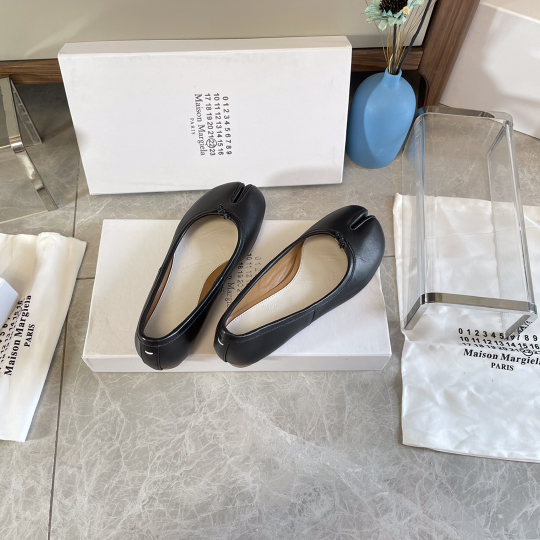 Maison Margiela Women's Black Tabi Leather Ballerina Shoes Size 35-40 8 i1627293772 9709 6