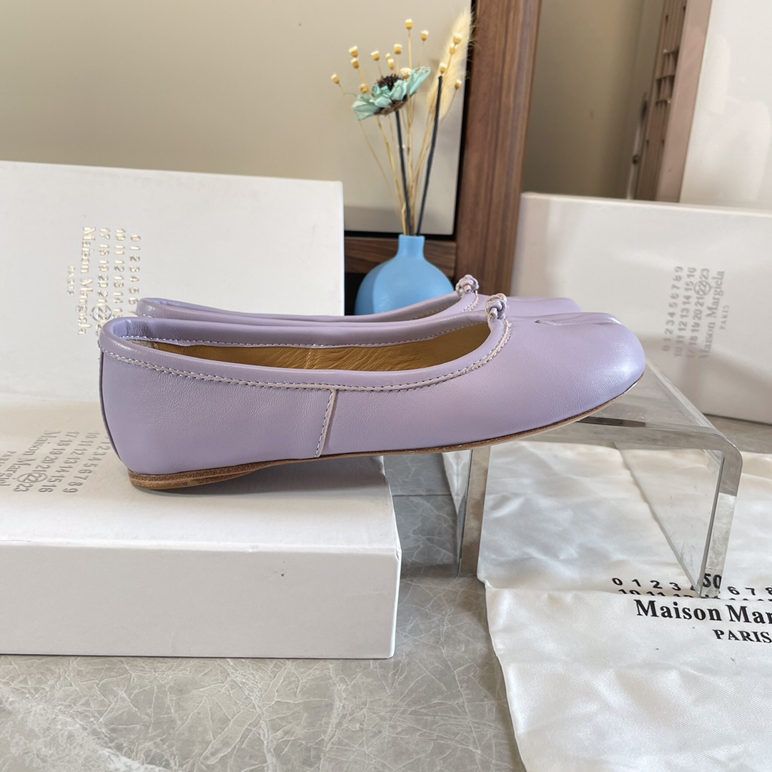 Maison Margiela Tabi Split-Toe Lambskin Ballet Flats - Lavender 8 i1627293929 1753 6
