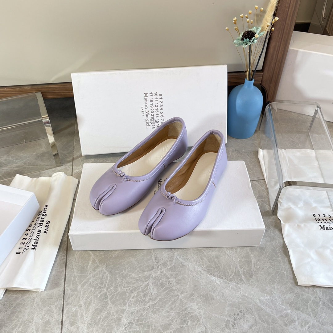 Maison Margiela Tabi Split-Toe Lambskin Ballet Flats - Lavender 4 i1627293929 4314 1