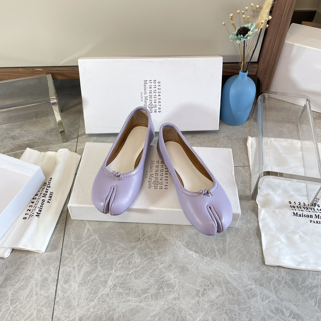 Maison Margiela Tabi Split-Toe Lambskin Ballet Flats - Lavender 6 i1627293929 7547 3