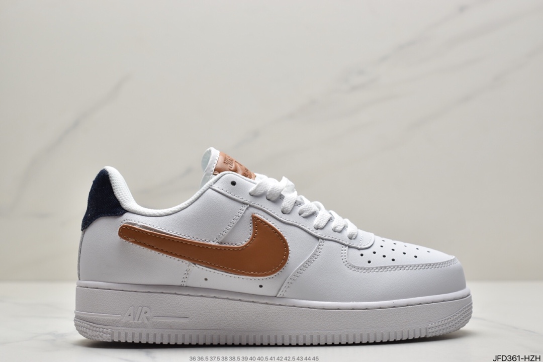 170 耐克Nike Air Force 1 Low 白红帆布布纱面 空军一号低帮百搭休闲运动板鞋CT2253-100