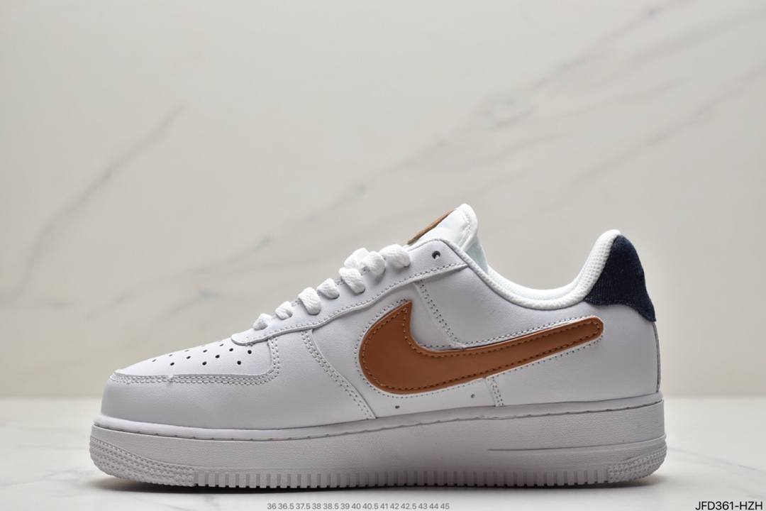 170 耐克Nike Air Force 1 Low 白红帆布布纱面 空军一号低帮百搭休闲运动板鞋CT2253-100