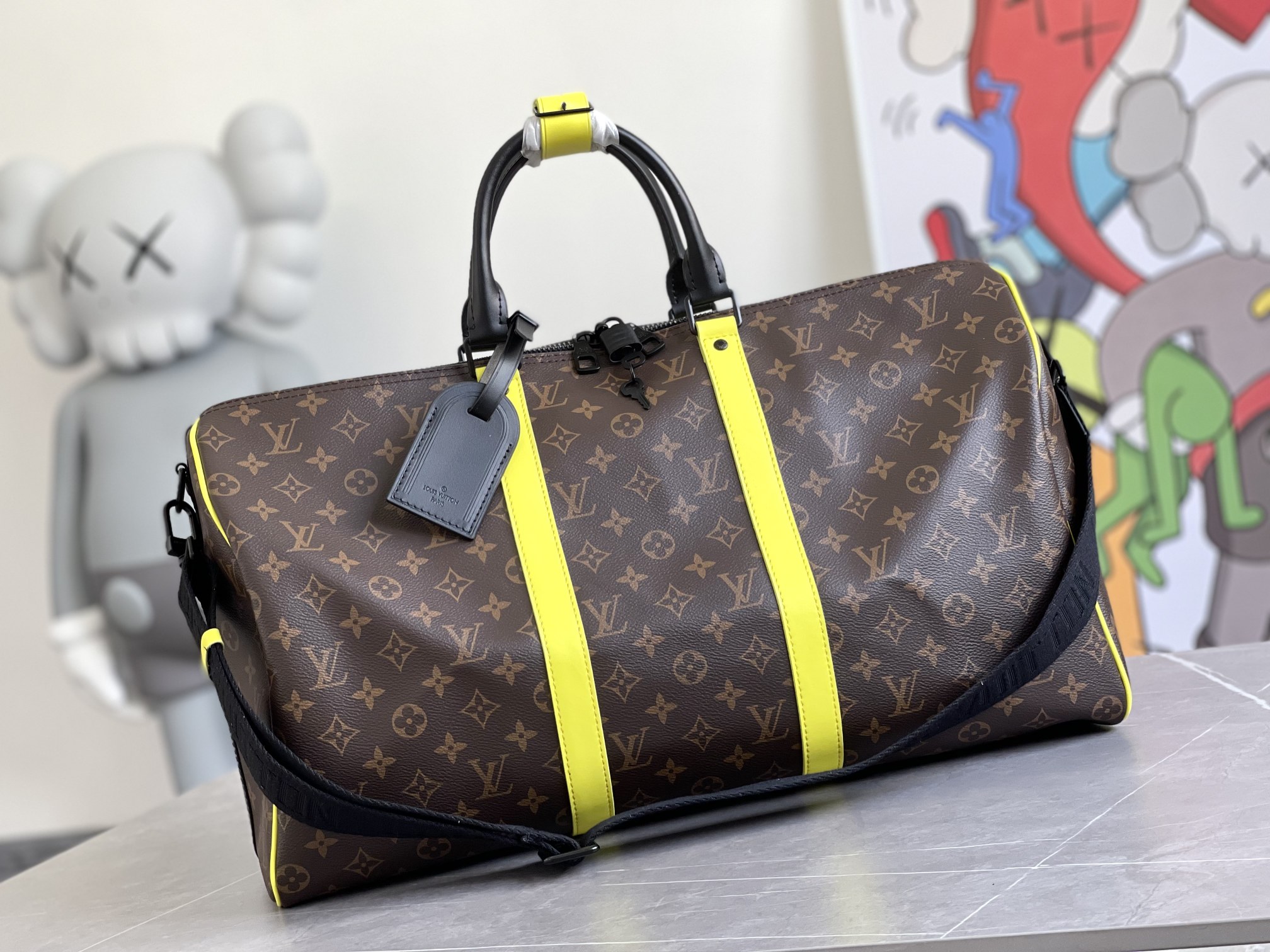 Louis Vuitton LV Keepall Travel Bags Yellow Canvas M45866