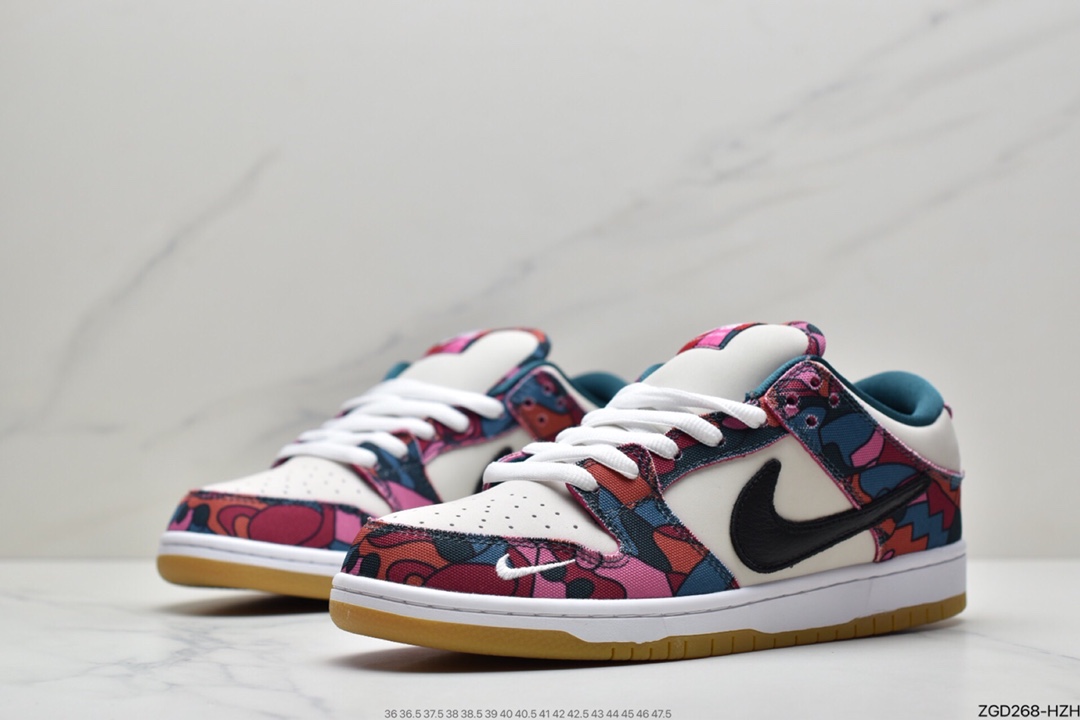 290  Parra x Nike SB Dunk Low”Multi-Color 2021”扣篮系列低帮休闲运动滑板板鞋 DH7695-600