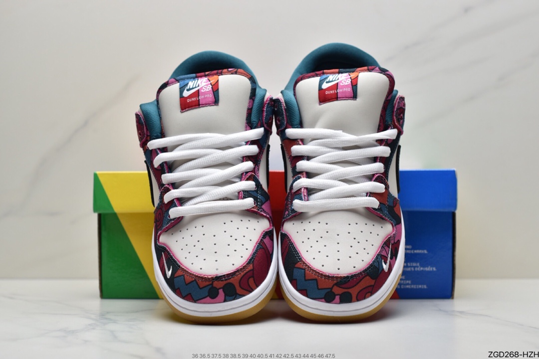 290  Parra x Nike SB Dunk Low”Multi-Color 2021”扣篮系列低帮休闲运动滑板板鞋 DH7695-600