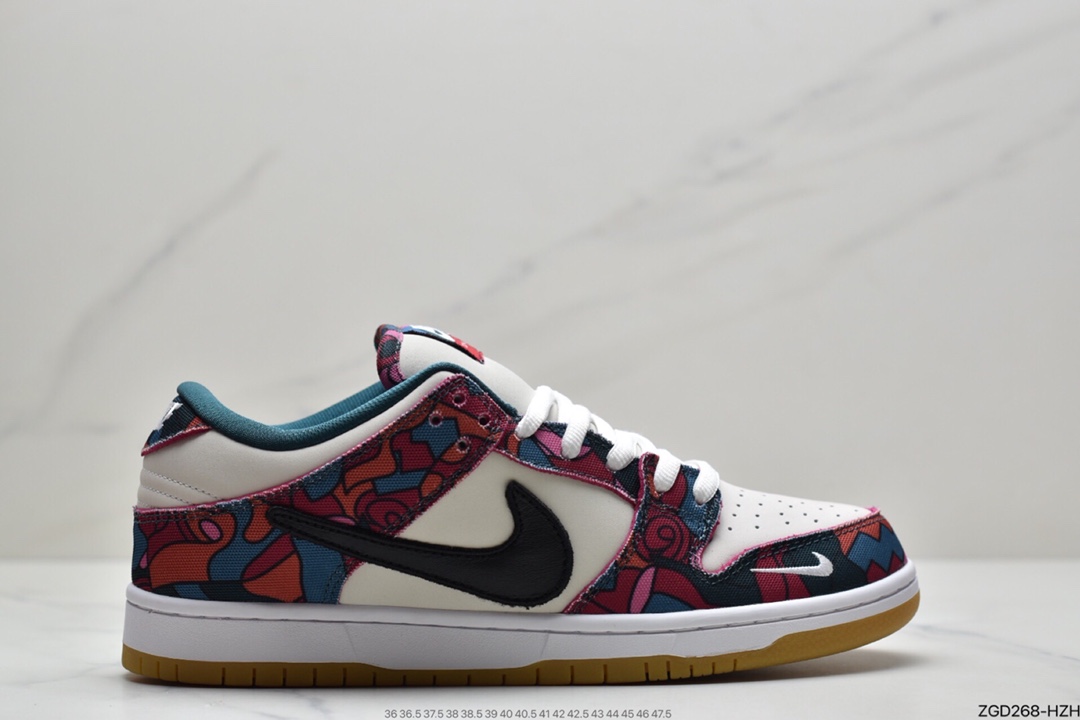 290  Parra x Nike SB Dunk Low”Multi-Color 2021”扣篮系列低帮休闲运动滑板板鞋 DH7695-600