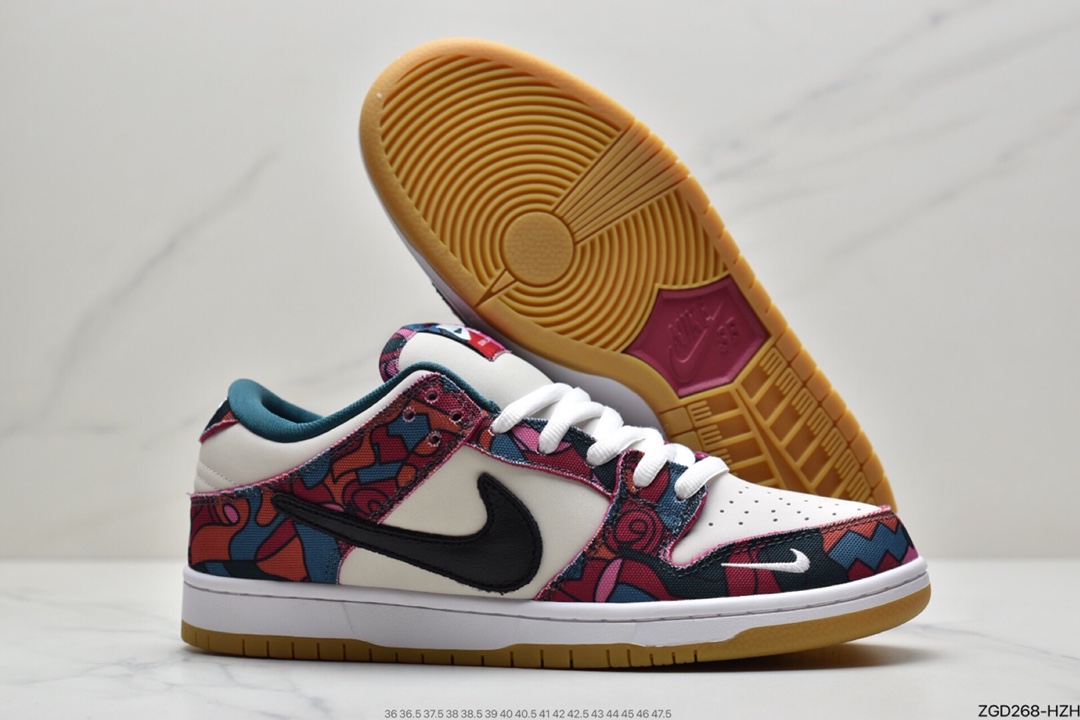 290  Parra x Nike SB Dunk Low”Multi-Color 2021”扣篮系列低帮休闲运动滑板板鞋 DH7695-600