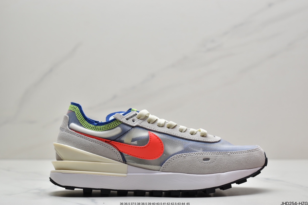 190  耐克Nike Waffle One Summit White 网面透气休闲跑步鞋DC2533-101