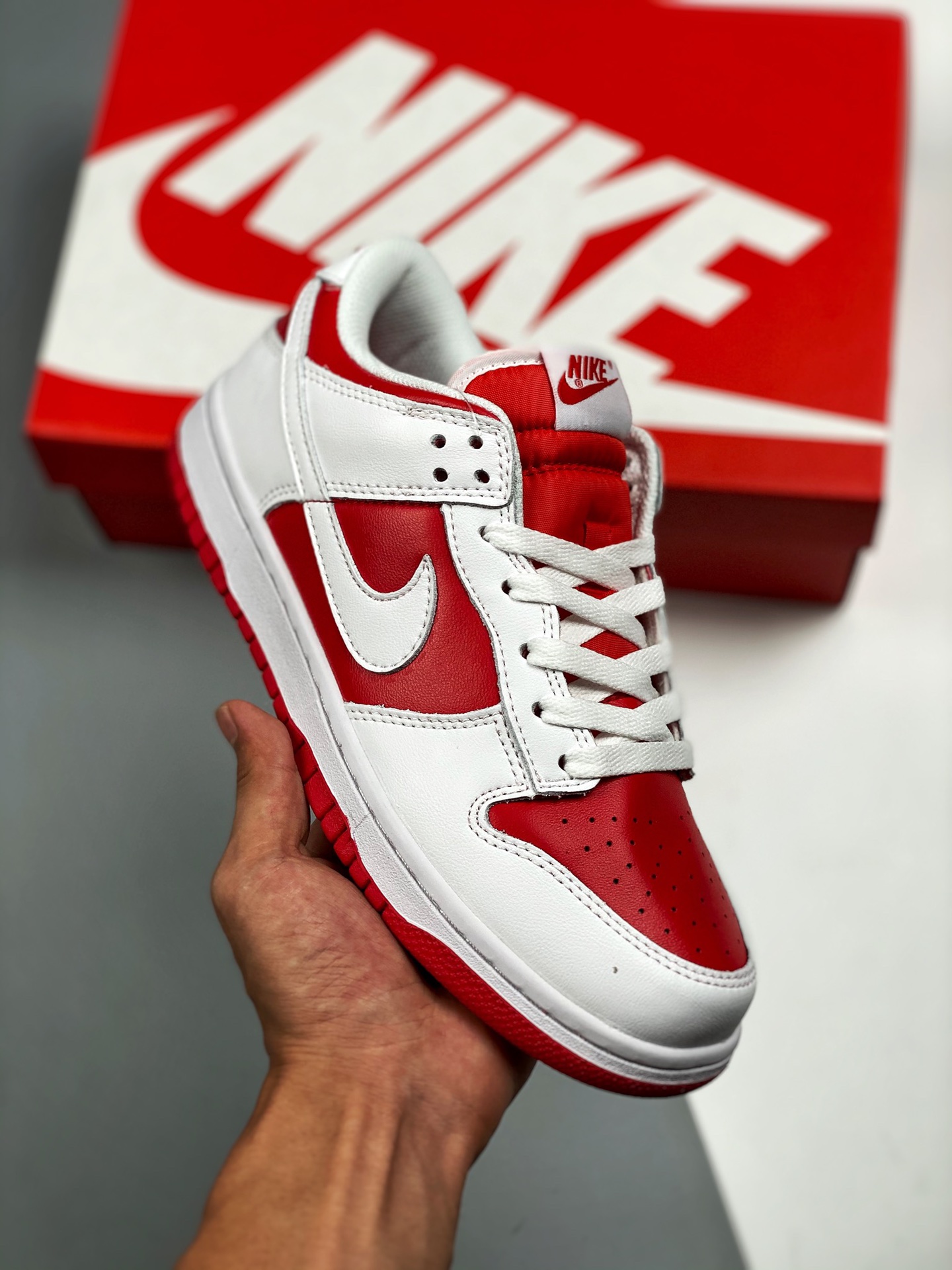 Apoya la tienda 2 NK SB Dunk Low "University Red" rojo universitario invertido, blanco y rojo #Etiqueta tejida de fábri…