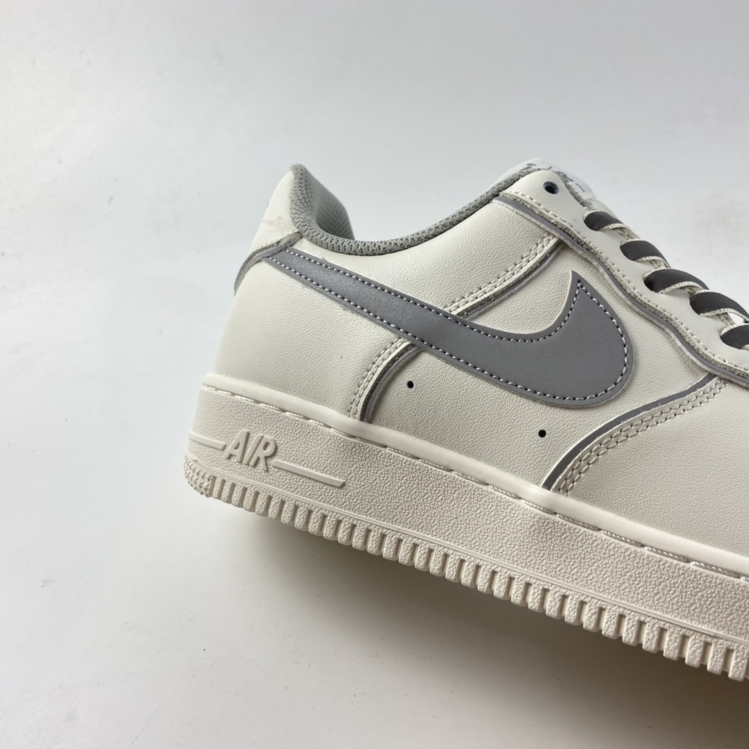 P240  Nk Air Force 1 Low 空军一号米白3M反光低帮休闲板鞋 BQ8228-366