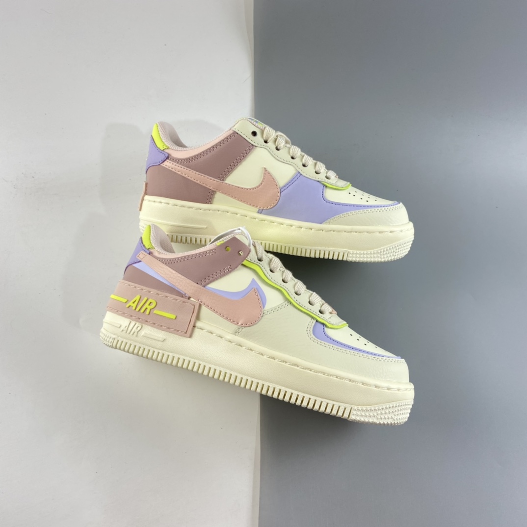 P200   Nk Air Force 1 Shadow 空军一号轻量增高低帮百搭板鞋”拼接马卡龙” CI0919-700