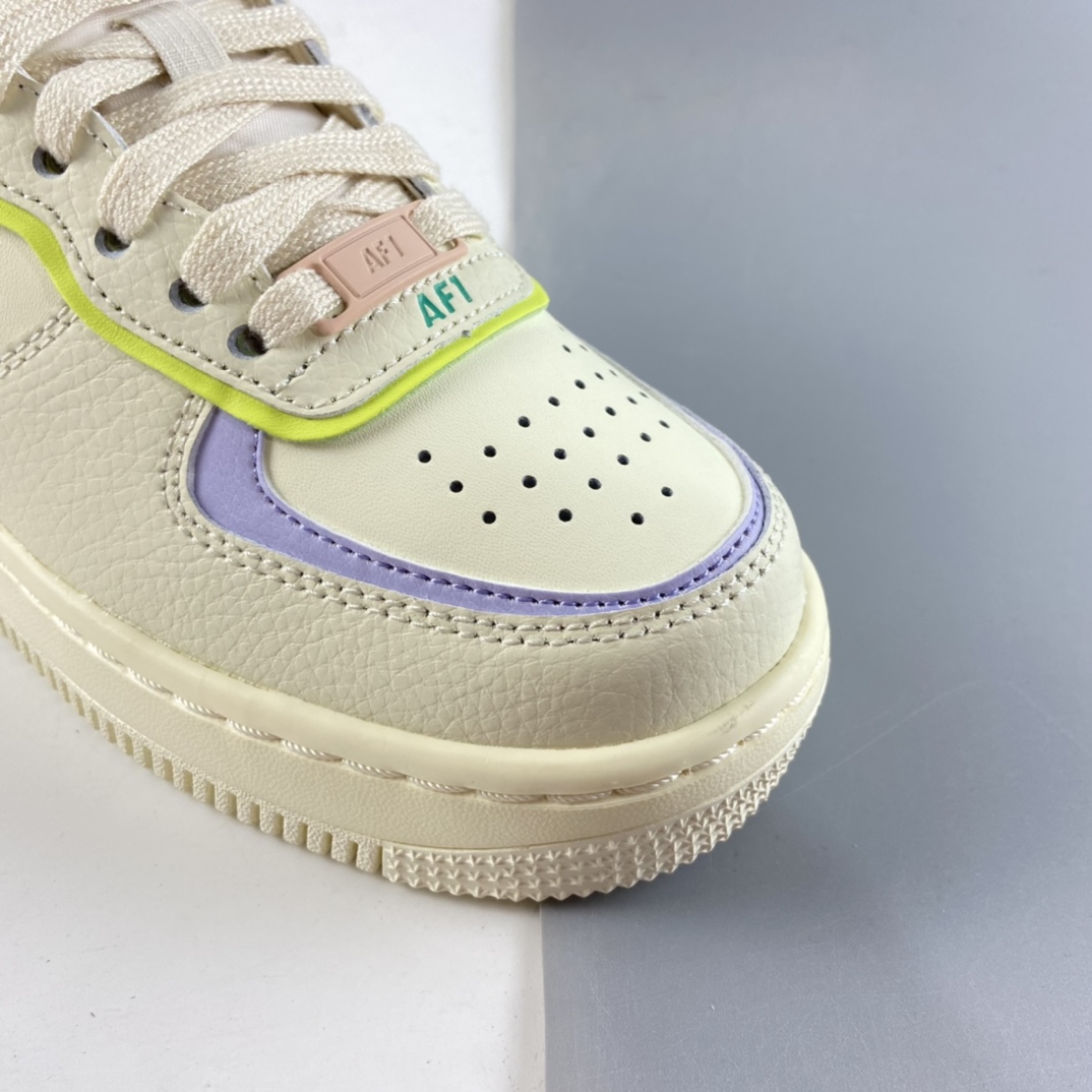 P200   Nk Air Force 1 Shadow 空军一号轻量增高低帮百搭板鞋”拼接马卡龙” CI0919-700