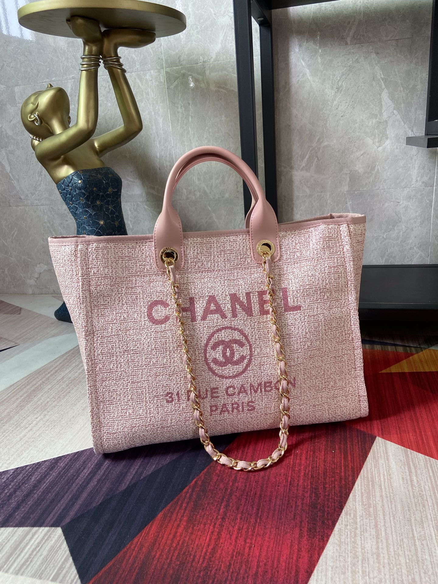 ️💕CHANEL 66941 #大号沙滩牛仔帆布包🍎chanel d 3