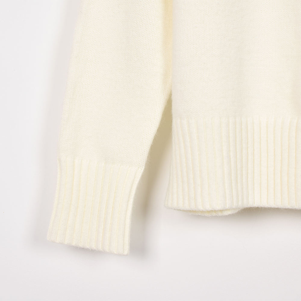 High-End Women’s Clothing: Wool Knit Twilight Collar Pack with Classic Oversize Design - 图片 5